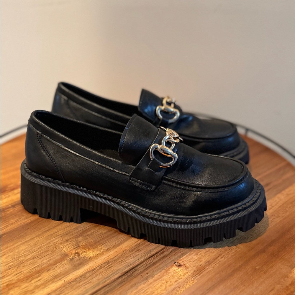 Black Chunky Loafers
